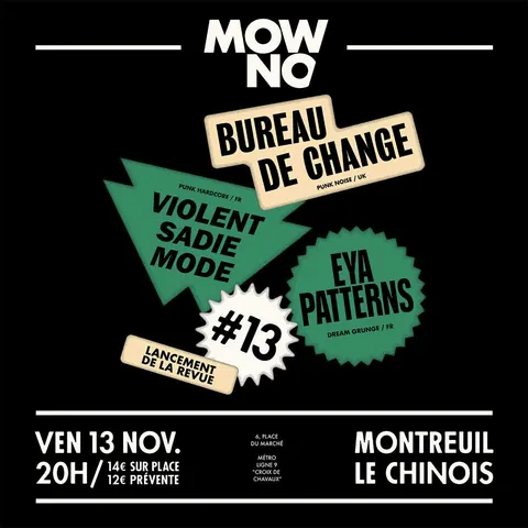 Affiche Bureau de Change (uk) en concert au Chinois