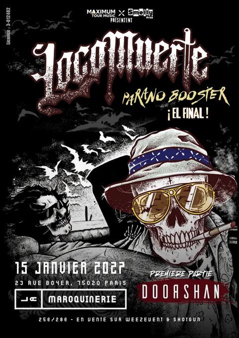 Affiche Locomuerte en concert à La Maroquinerie