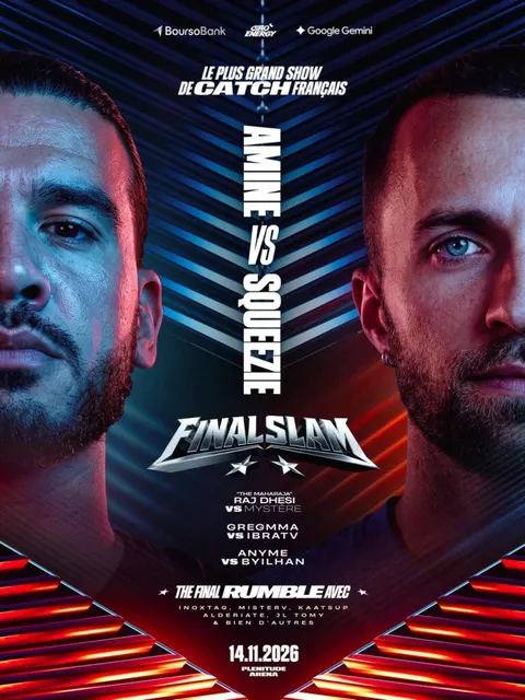 Affiche The FinalSlam le Plus Grand Show de Catch Français en concert à la Plenitude Arena - Ex Défense Arena